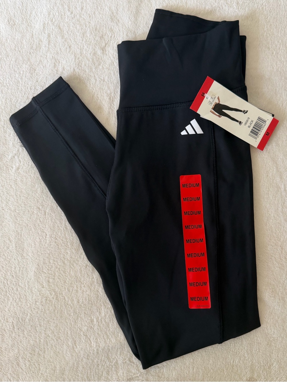 NWT Adidas 7/8 Tight Fit Black Leggings size medium